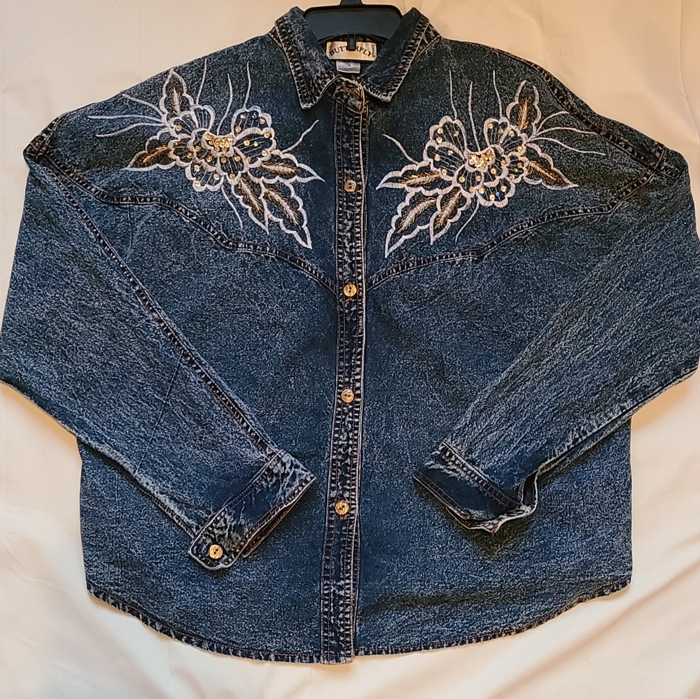 Cowgirl vintage Jean button up